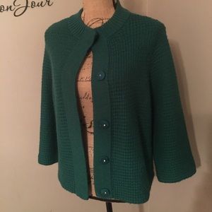 Chico’s green cardigan size 2 (L/12)